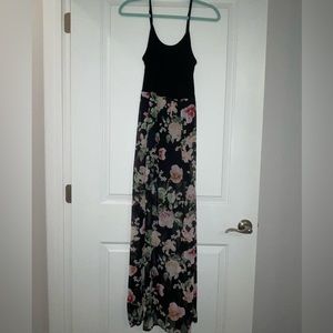 TANK BLACK WITH FLOWERS DRESS